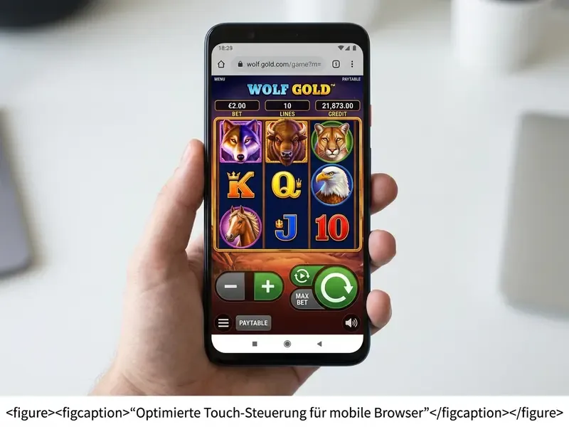 Wolf Gold mobile Benutzeroberfläche Smartphone