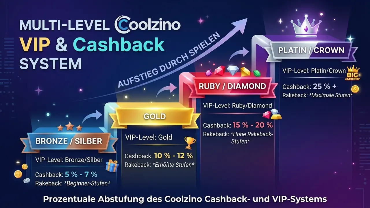 Coolzino VIP Stufen und Cashback