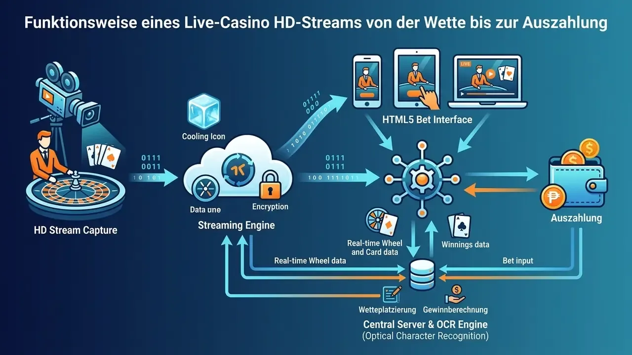 Schema Live Casino Datenübertragung