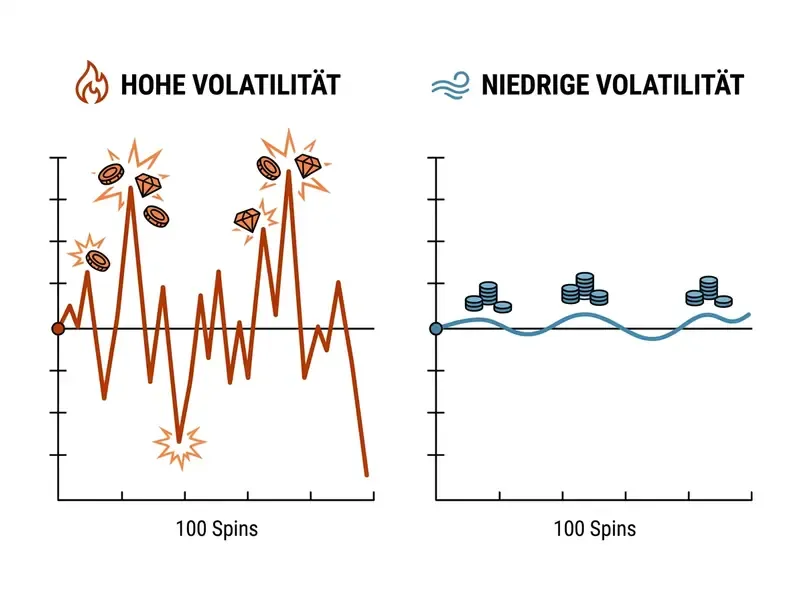 Grafik zur Volatilität von Book of Ra