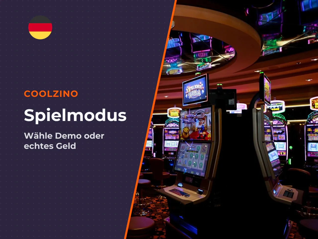 Spielmodus wählen Demo oder Echtgeld. Beim