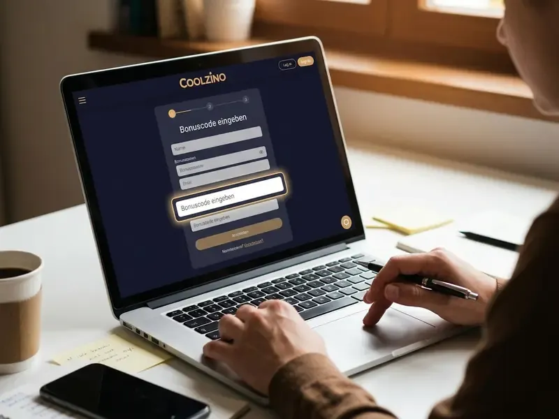Coolzino Bonus Code Eingabefeld in der Kasse